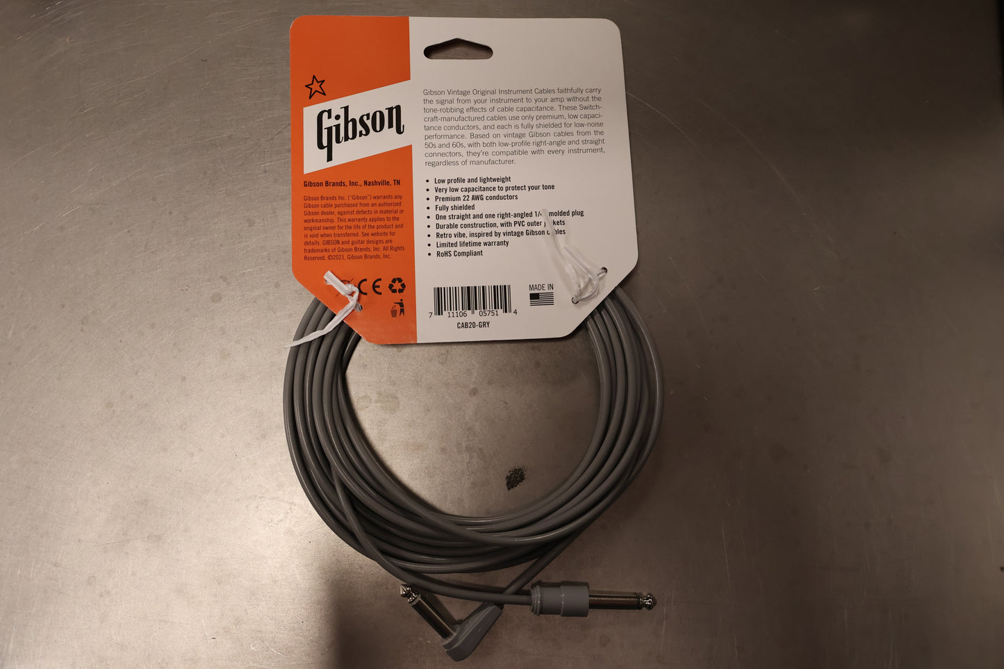 Gibson Vintage Original Instrument Cable 20ft