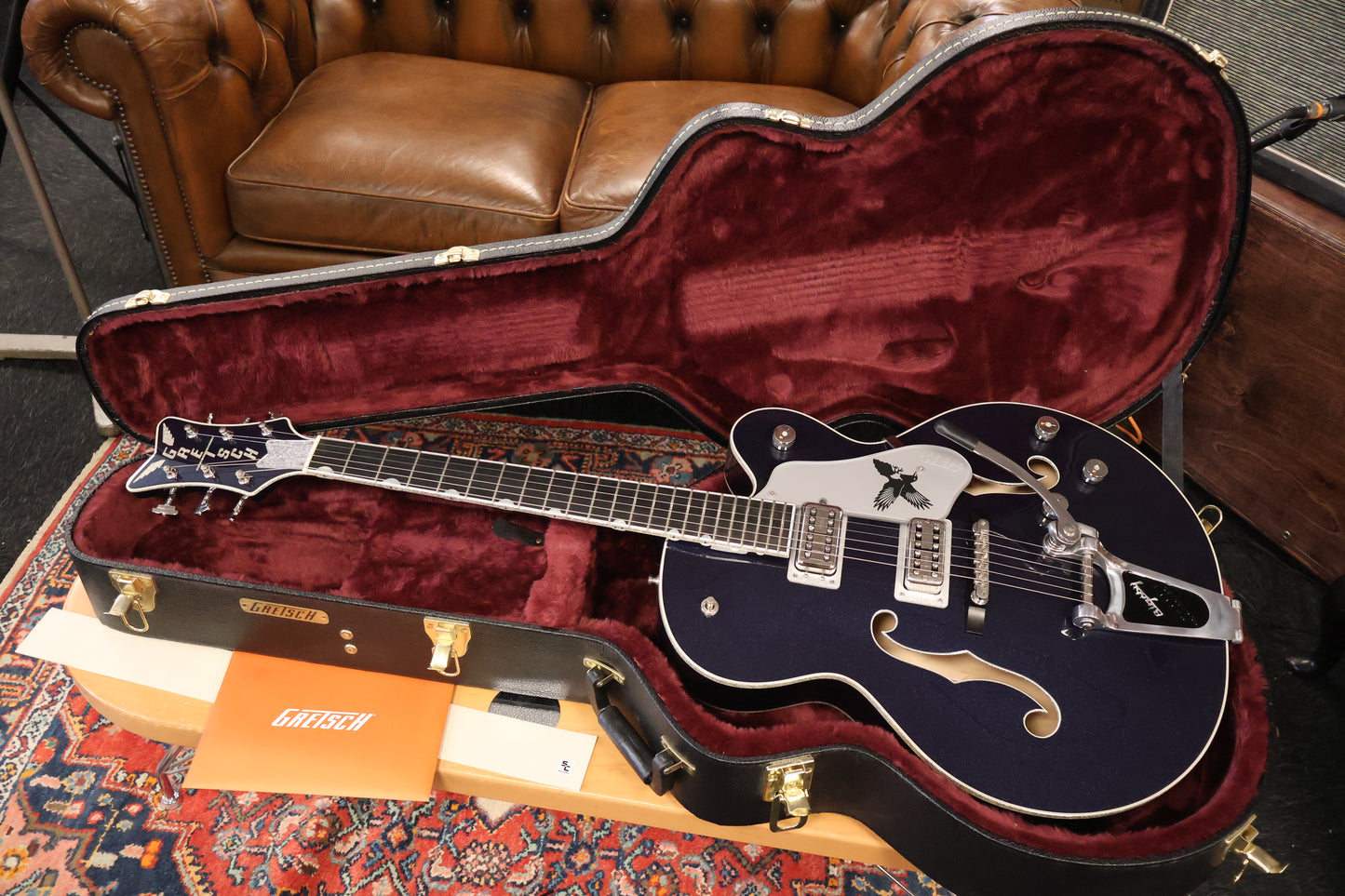 Gretsch G6136T-RR Rich Robinson Signature Raven's Breast Blue (USED)