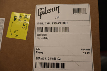 Gibson ES-339 Gloss Sixties Cherry