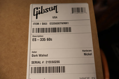 Gibson ES-335 Dark Walnut 60s