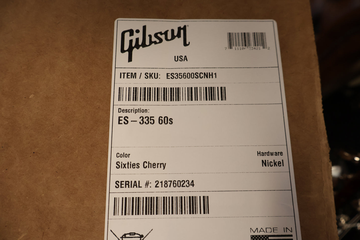Gibson ES-335 Sixties Cherry 60s