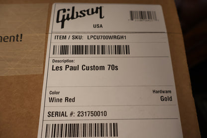 Gibson Les Paul Custom 70s Wine Red