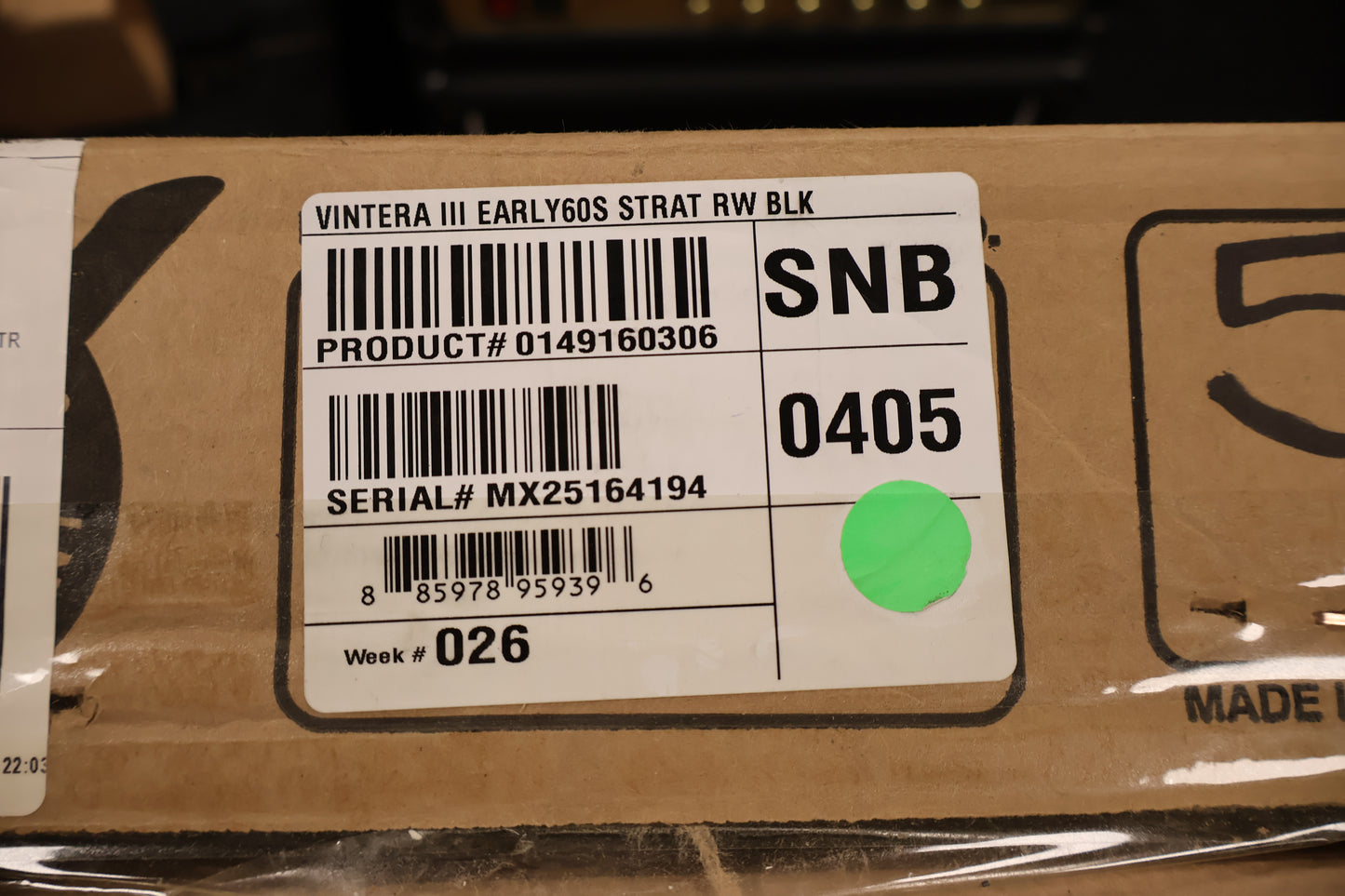 Fender Vintera III Early '60s Stratocaster Black (B-Stock)
