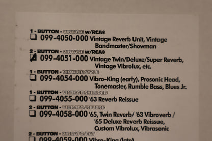 Fender 2-Button Vintage-Style Footswitch: with RCA Jacks