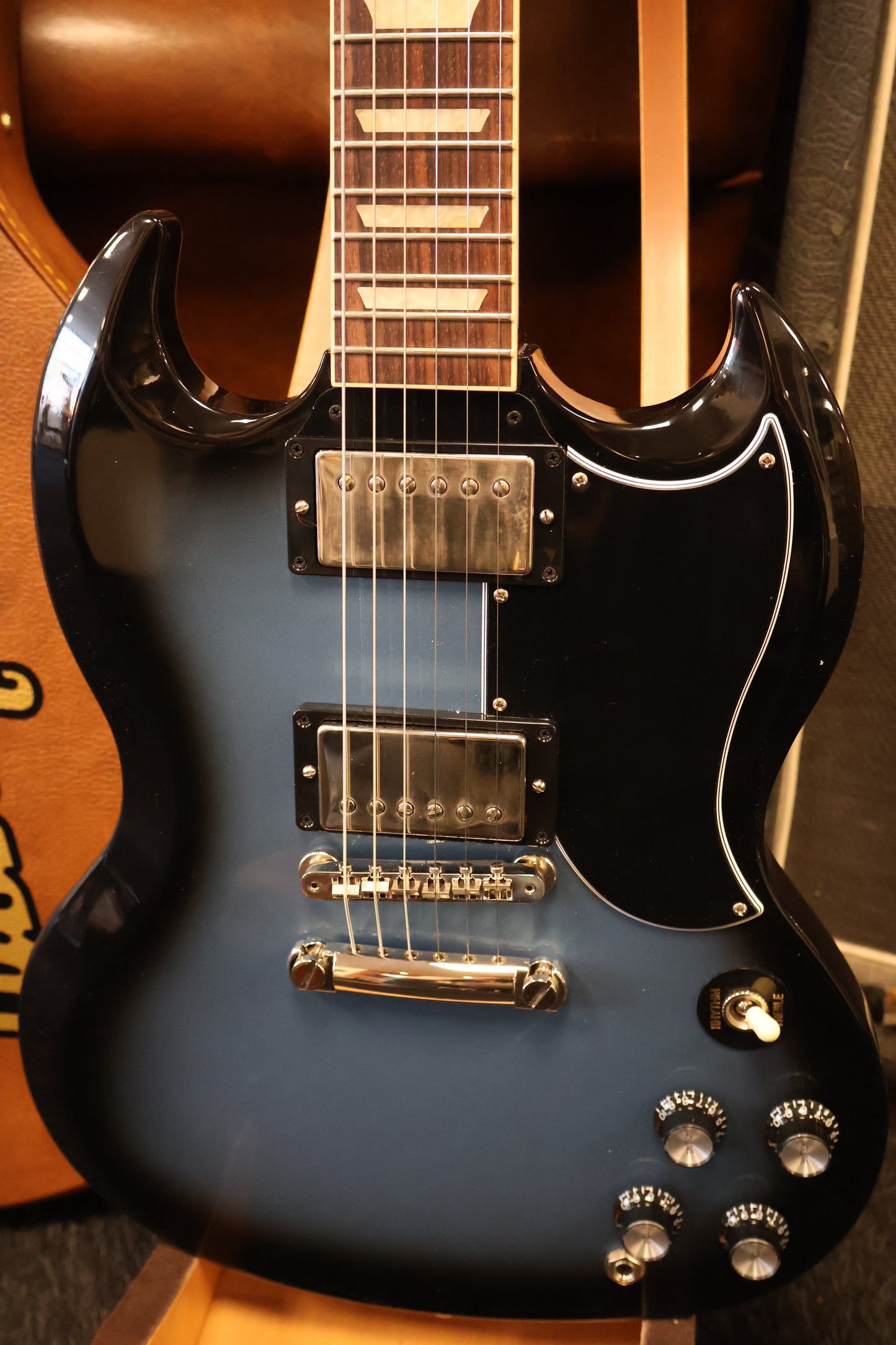 Gibson SG Standard '61 Stop Bar Pelham Blue Burst