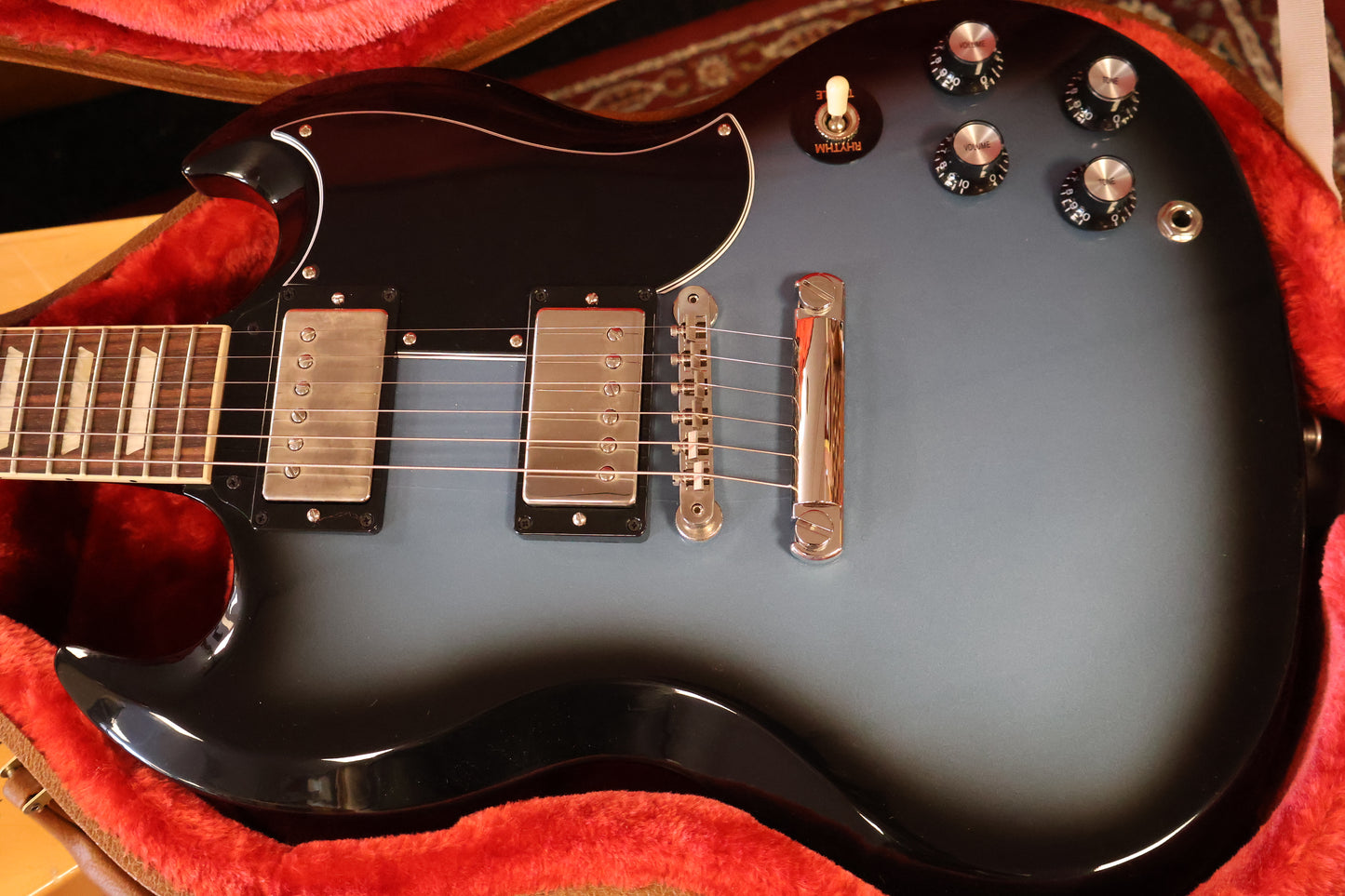 Gibson SG Standard '61 Stop Bar Pelham Blue Burst