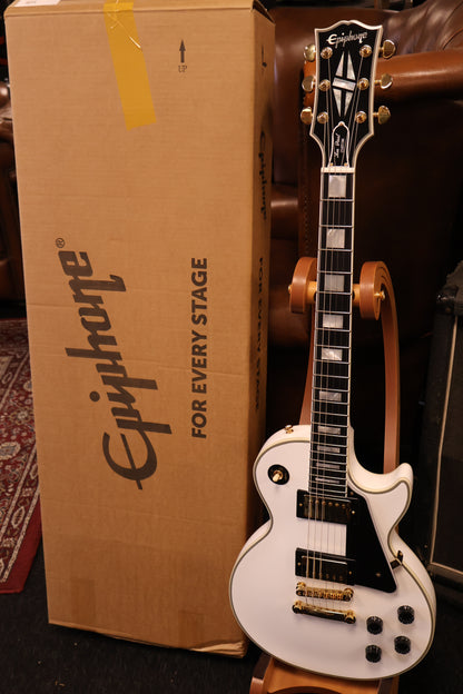 Epiphone Inspired By Gibson Custom Les Paul Custom (Incl Hard Case) Alpine White