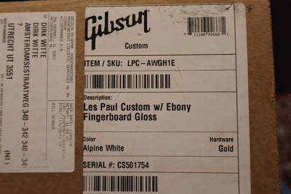 Gibson Custom Les Paul Custom Alpine White