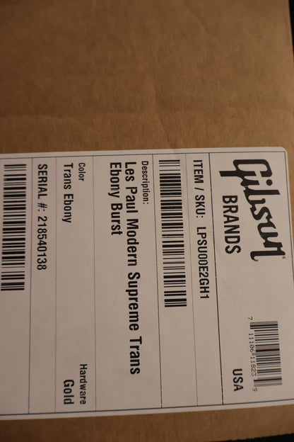 Gibson Les Paul Modern Supreme Trans Ebony Burst