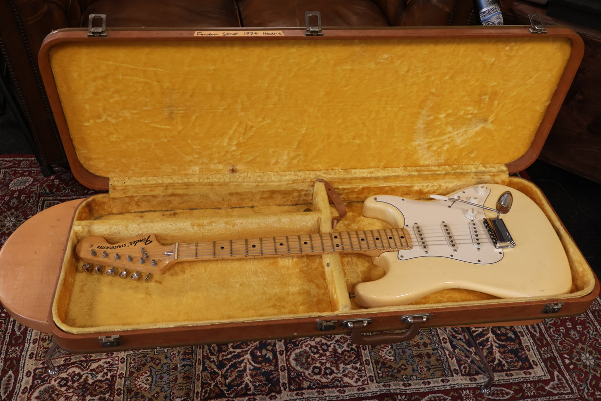 Fender 1974 Stratocaster Olympic White Maple Neck OHSC