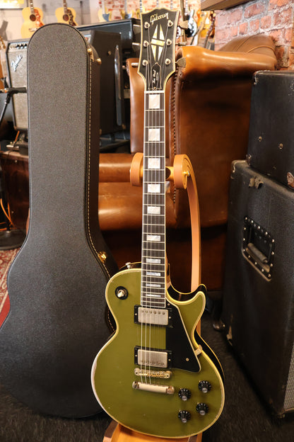 Gibson 68 Les Paul Custom Olive Drab Top Ebony Back Heavy Aged NH
