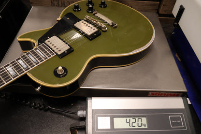 Gibson 68 Les Paul Custom Olive Drab Top Ebony Back Heavy Aged NH