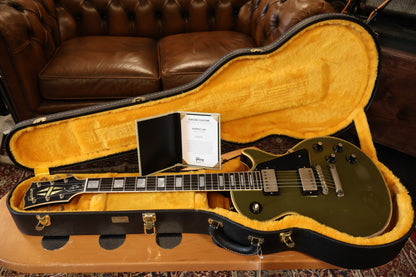 Gibson 68 Les Paul Custom Olive Drab Top Ebony Back Heavy Aged NH