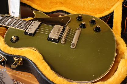 Gibson 68 Les Paul Custom Olive Drab Top Ebony Back Heavy Aged NH