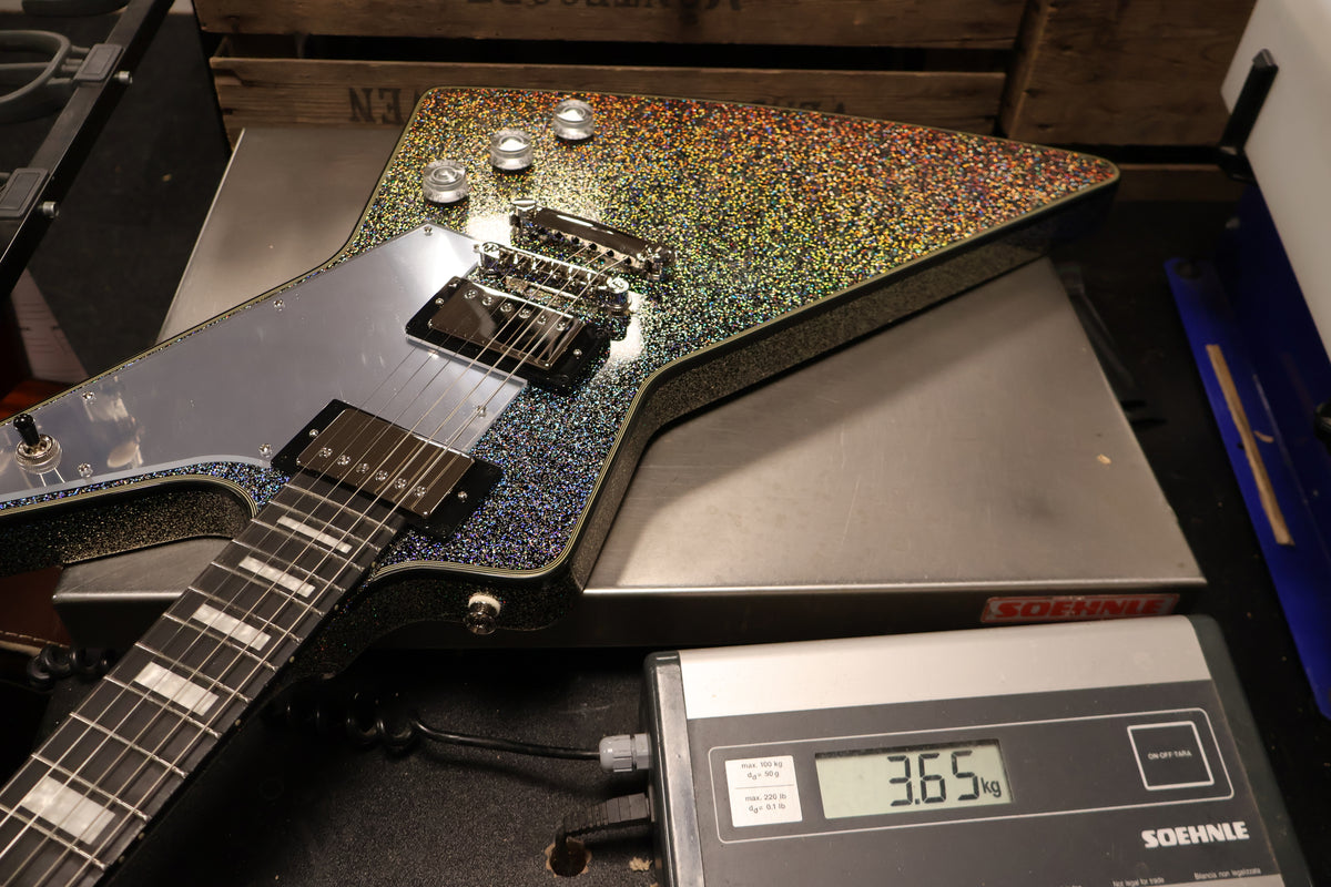 Epiphone Lzzy Hale Explorer Custom, Black Diamond Holographic Sparkle