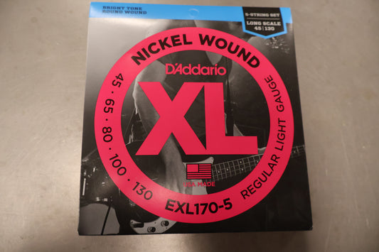 D'addario EXL170-5 Regular Light Guage Bass 5 Strings