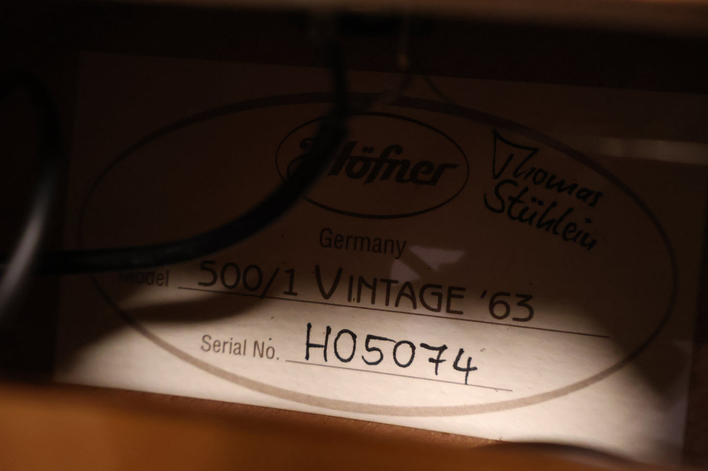 Hofner 500/1 Violin Bass '63 Made in Germany (USED)