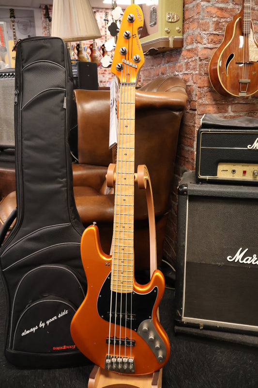 Sandberg California T 5-String Soft Aged Orange Metallic Electric Bass Guitar
