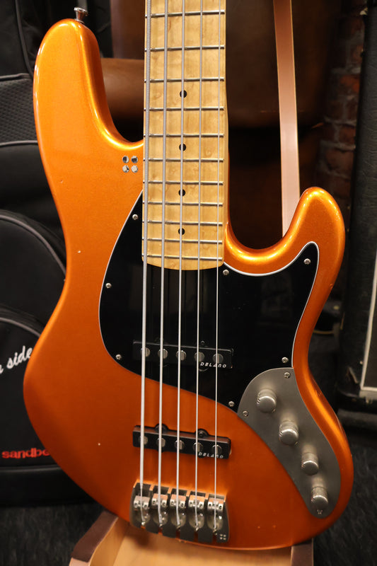 Sandberg California T 5-String Soft Aged Orange Metallic Electric Bass Guitar