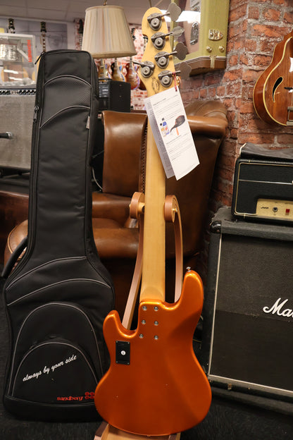 Sandberg California T 5-String Soft Aged Orange Metallic Electric Bass Guitar
