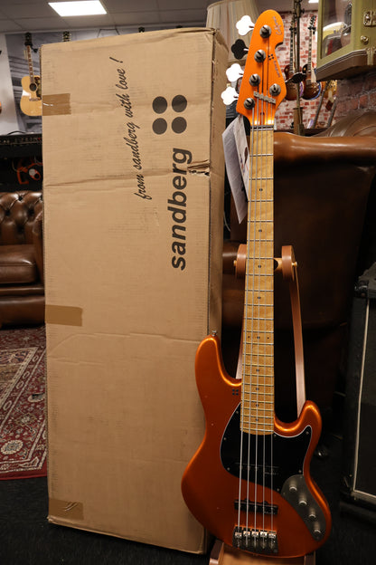 Sandberg California T 5-String Soft Aged Orange Metallic Electric Bass Guitar