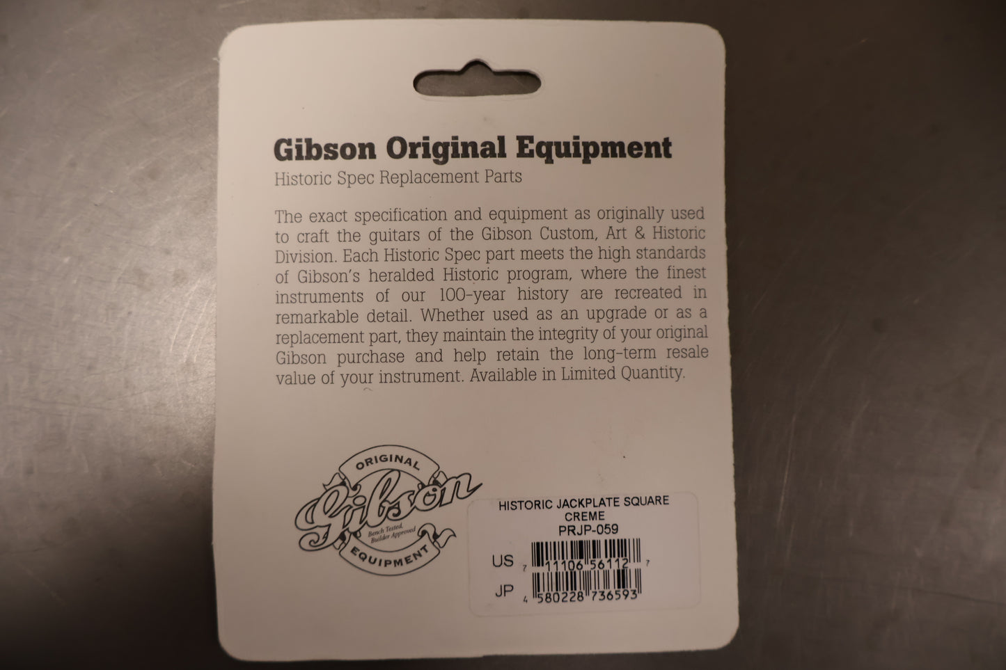 Gibson PRJP-059 Historic Output Jack Plate (Cream)