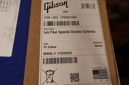 Gibson Les Paul Special Double Cutaway TV Yellow