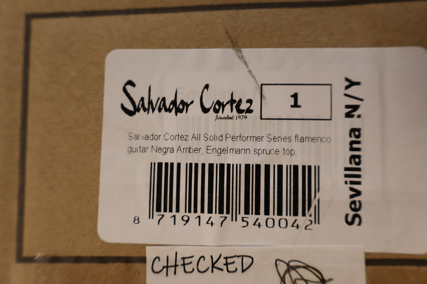 Salvador Cortez Sevillana N/Y All Solid Performer Series flamenco guitar