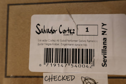 Salvador Cortez Sevillana N/Y All Solid Performer Series flamenco guitar