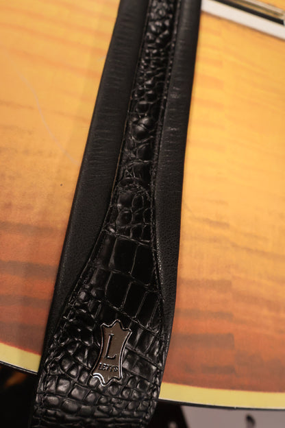 Levi's Leather Guitar Strap MSS100CR-BLK
