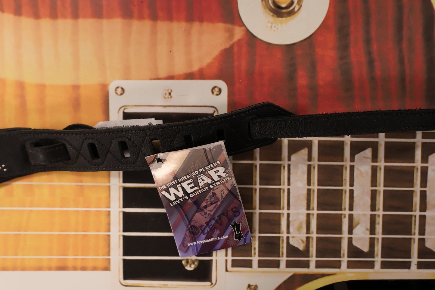 Levi's Leather Guitar Strap MSS71NH01-BLK