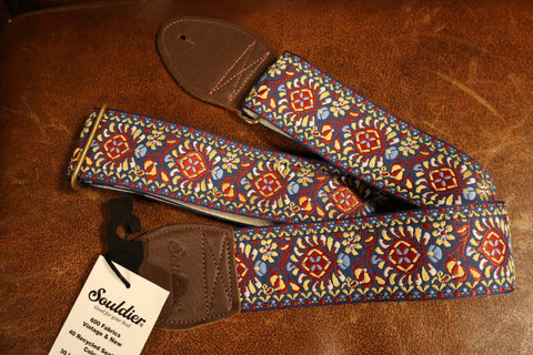 Souldier GS0327 - Peacock Flame Guitar Strap Navy