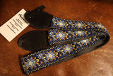 Souldier GS1447 - Peacock Flame Guitar Strap Blue on Black