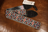 Souldier GS1317 - San Quentin Light Blue Red Black Guitar Strap