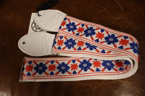 Souldier GS1067 - Tulip Red Blue White Guitar Strap