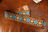 Souldier GS1069 - Tulip Turquoise Limon Brown Guitar Strap