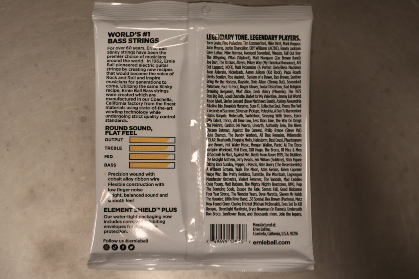 Ernie Ball 2813 Flatwound 45-105 bass strings