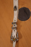 Gretsch Vintage Tooled Leather Guitar Strap, White (USED)