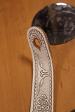 Gretsch Vintage Tooled Leather Guitar Strap, White (USED)