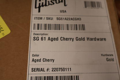 Gibson SG 61 Aged Cherry Gold Hardware