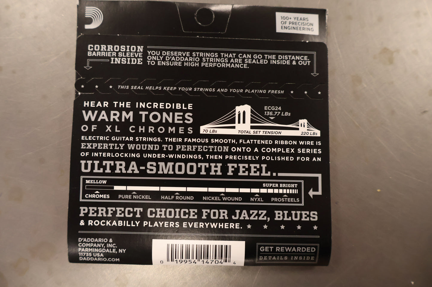 D'addario ECG-24 Chromes Jazz Lite 11-50