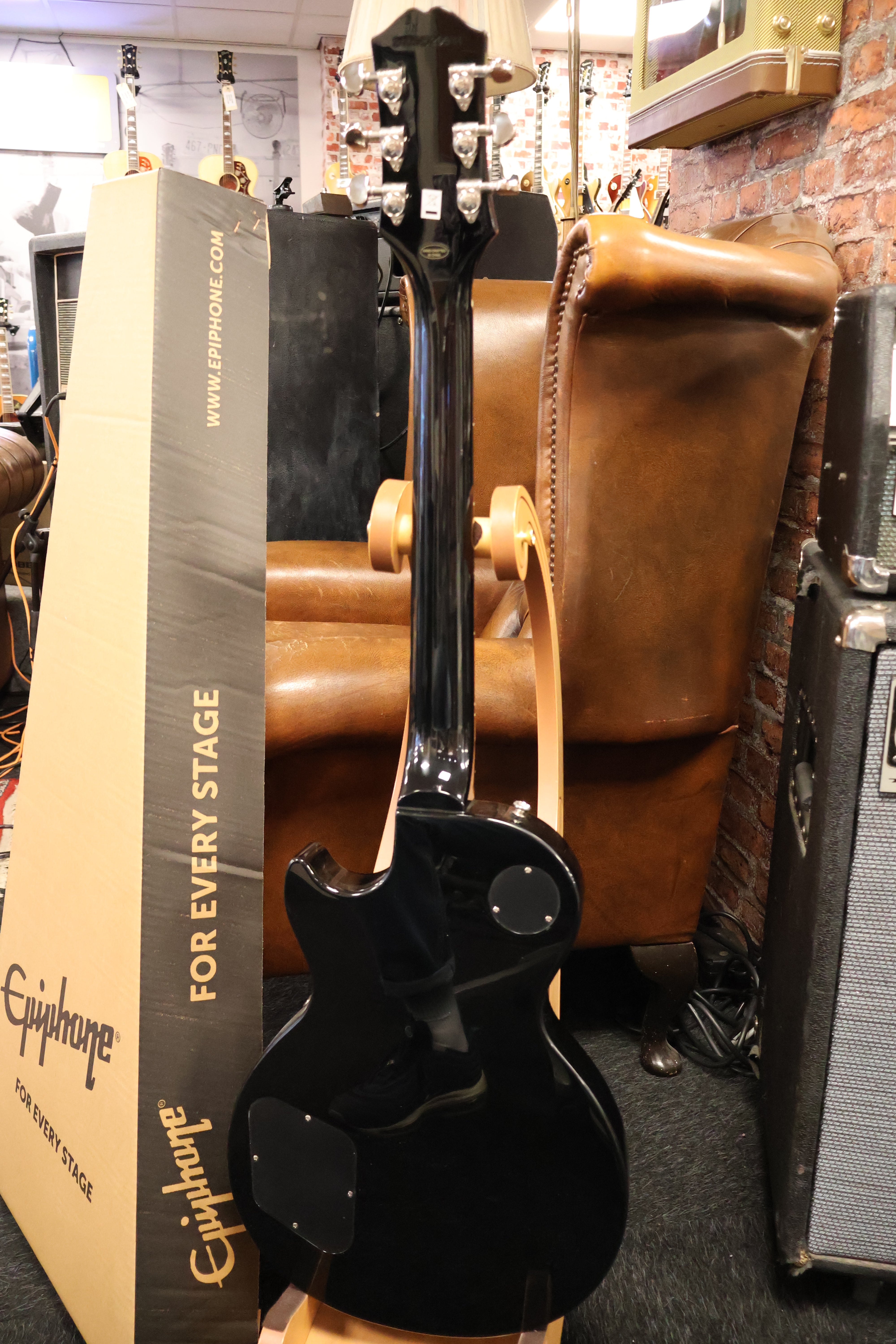 ギター Epiphone LESPAUL Studio Black Epiphone Les Paul Studio Ebony #931 – Dirk Witte
