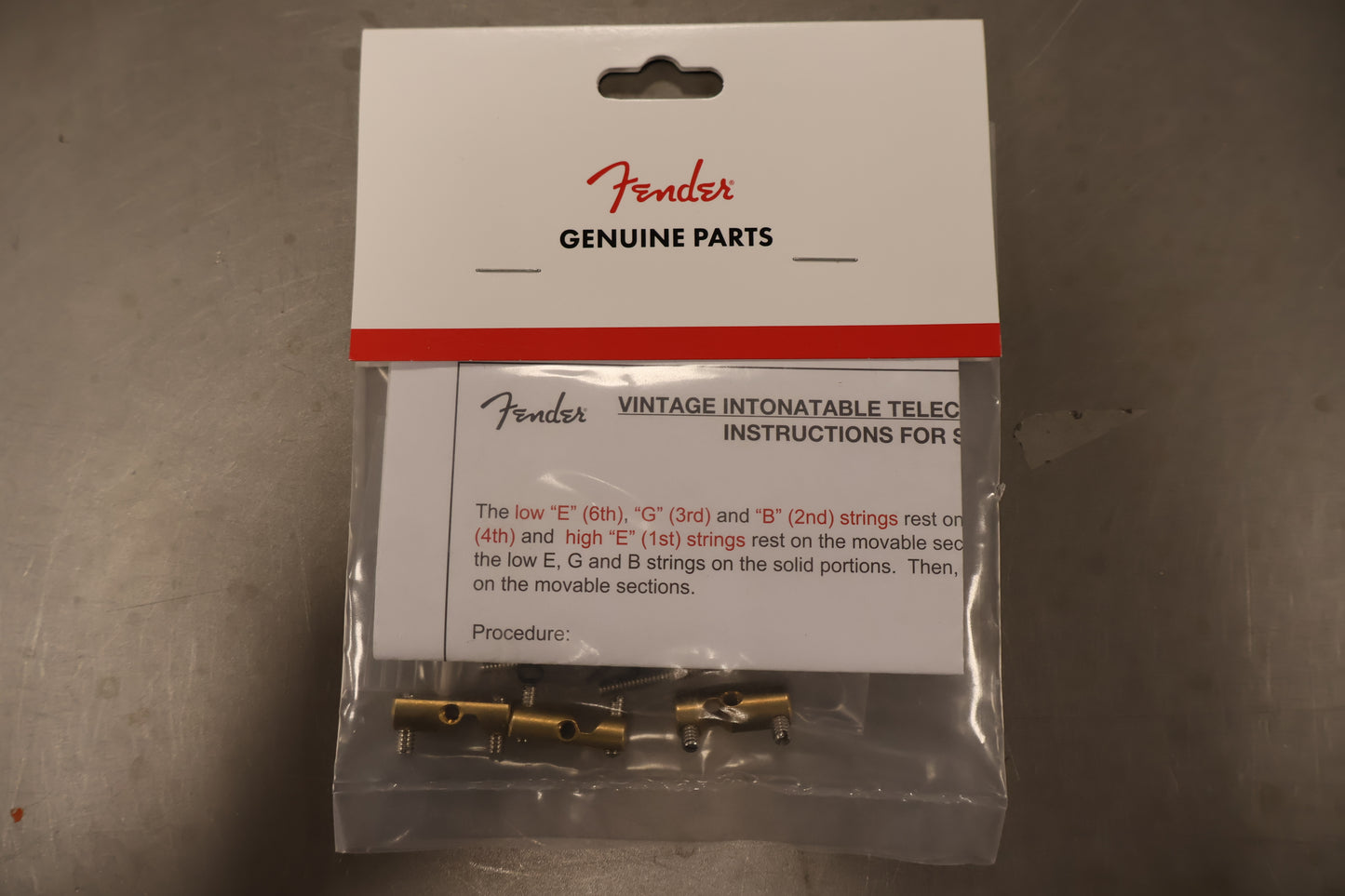 Fender Movable Intonating Tele Saddle Kit