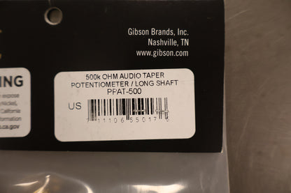 Gibson PPAT-500 Long Shaft 500k Ohm Audio Potentionmeter