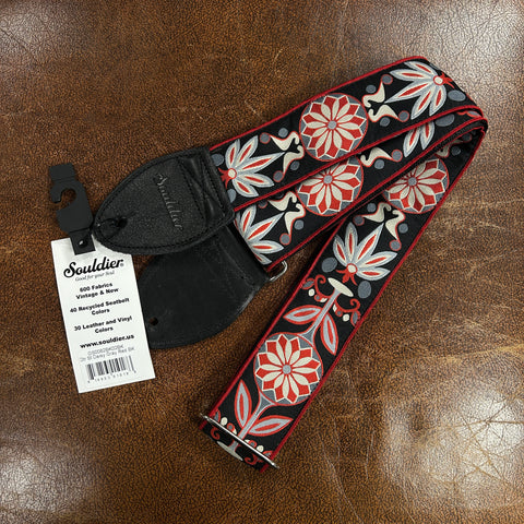 Souldier GS0082 - Daisy Gray Red Guitar Strap