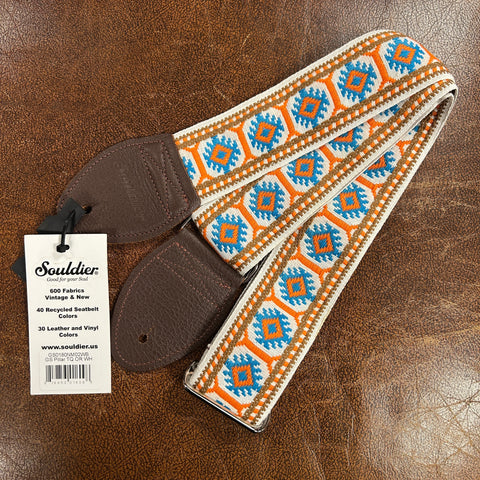 Souldier GS0180 - Pilar Turquoise  Orange Guitar Strap