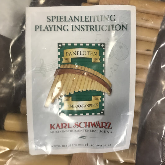 Karl Schwarz Panflute Bamboo 15 Piper GG R-15
