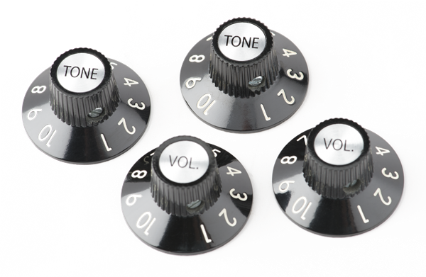 Fender 72 Telecaster Custom Knobs (4), Black