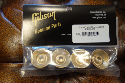 Gibson PRHK-030 Top Hat Knobs (Vintage Amber) (4 pcs.)