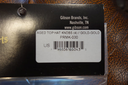 Gibson PRMK-030 Top Hat Knobs w/ Gold Metal Insert (Aged Gold) (4 pcs.)